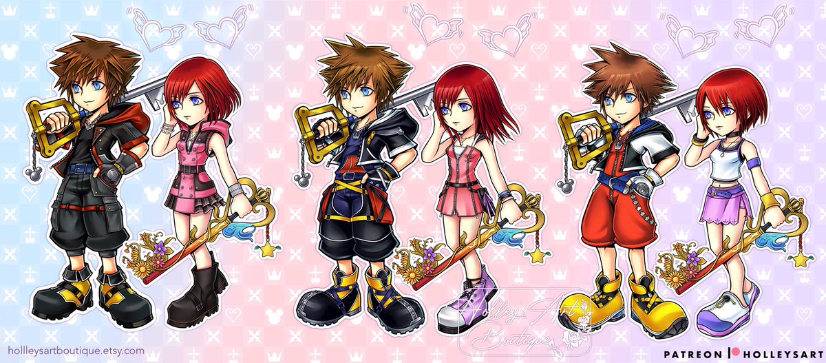 hollypolllyy's tweet image. #sokaiweek Day 2: I’ll keep you safe✨, as in more special good luck charms that will keep you safe🤭
I made alternate outfits for them too☺️
Each design is now available in my Etsy shop as Acrylic Keychain❣️
Look here ➡️ hollleysartboutique.etsy.com
#kingdomhearts #sora #kairi