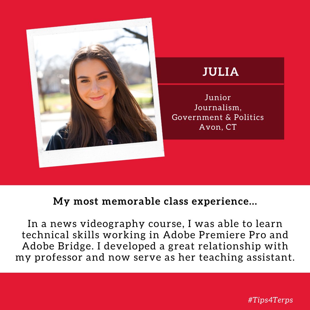 ApplyMaryland's tweet photo. Having 90+ majors here at UMD means our students have incredibly varied classroom experiences. Jonathan, Sade and Julia share their most memorable experiences in today’s #Tips4Terps, including coding and videography, as well as trips to D.C. https://t.co/CXPoKX5X7O