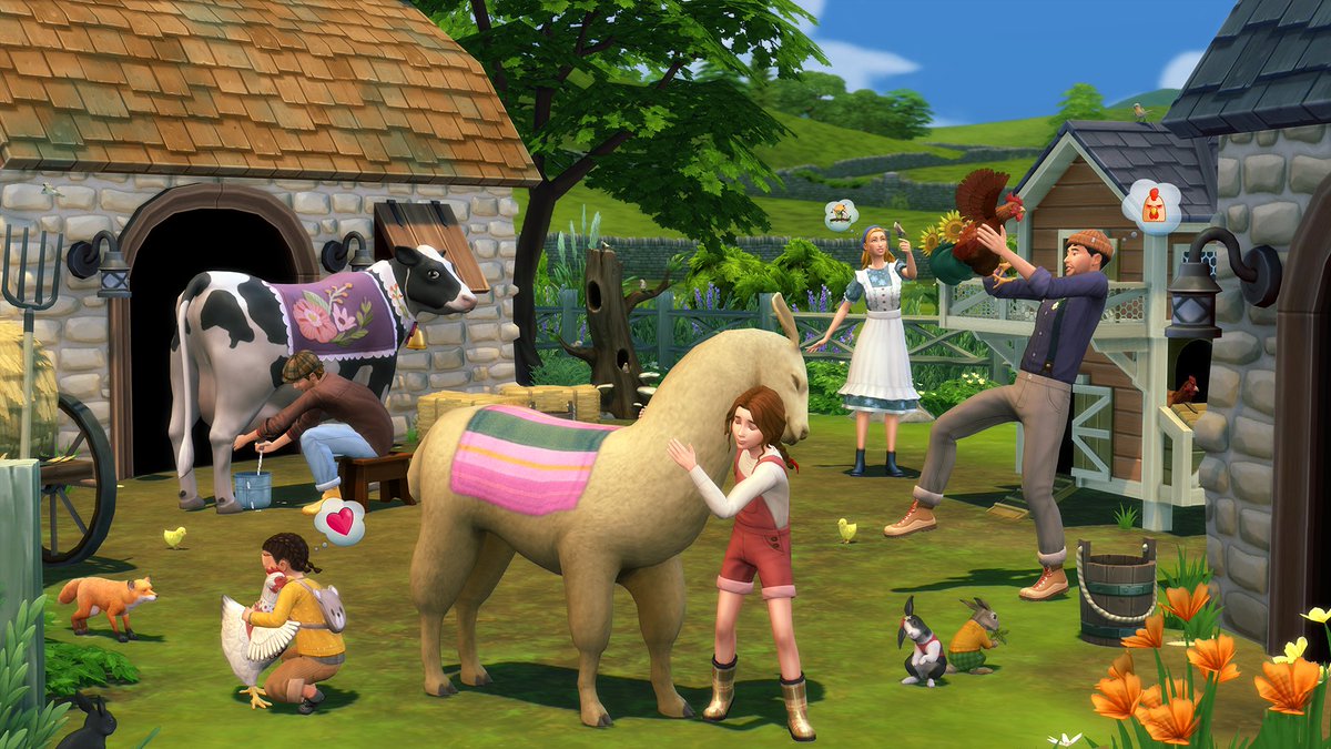With all the new animals in the #Sims4CottageLiving, which cottage critter are you excited to befriend? 🐮🦊🐣🐔🦙🐰🐦