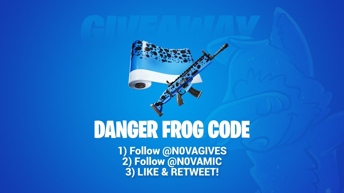 N0VAGIVES's tweet image. 1X Danger Frog Wrap Code 🐸

-Follow here and main @N0VAMIC 
-Like and RT
-2 Hours

Lucky ones have notis on and follow twitch.tv/n0vamic 😈