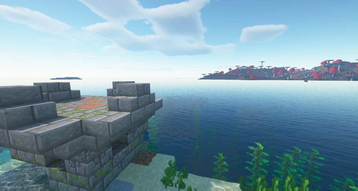 frostyfrog's tweet photo. Looking out over the sea #Minecraft #MinecraftPhotoContest https://t.co/0G81glK63b