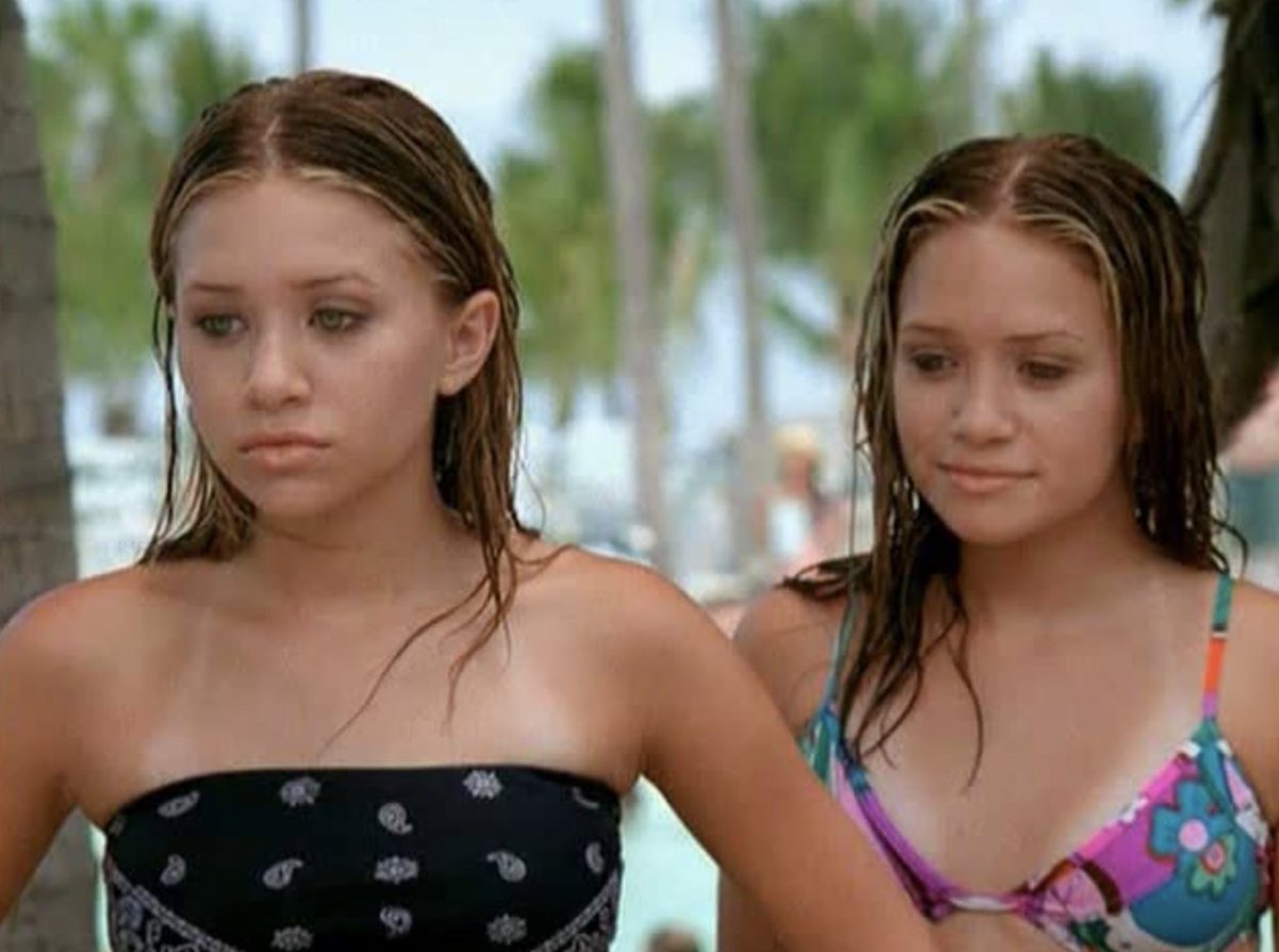 voguemagazine's tweet photo. The Olsen twins on vacation in the early aughts is the only summer vibe we're chasing...
"Holiday in the Sun" to be specific: https://t.co/EUJSR5tg8A https://t.co/tFtd2FlzbJ