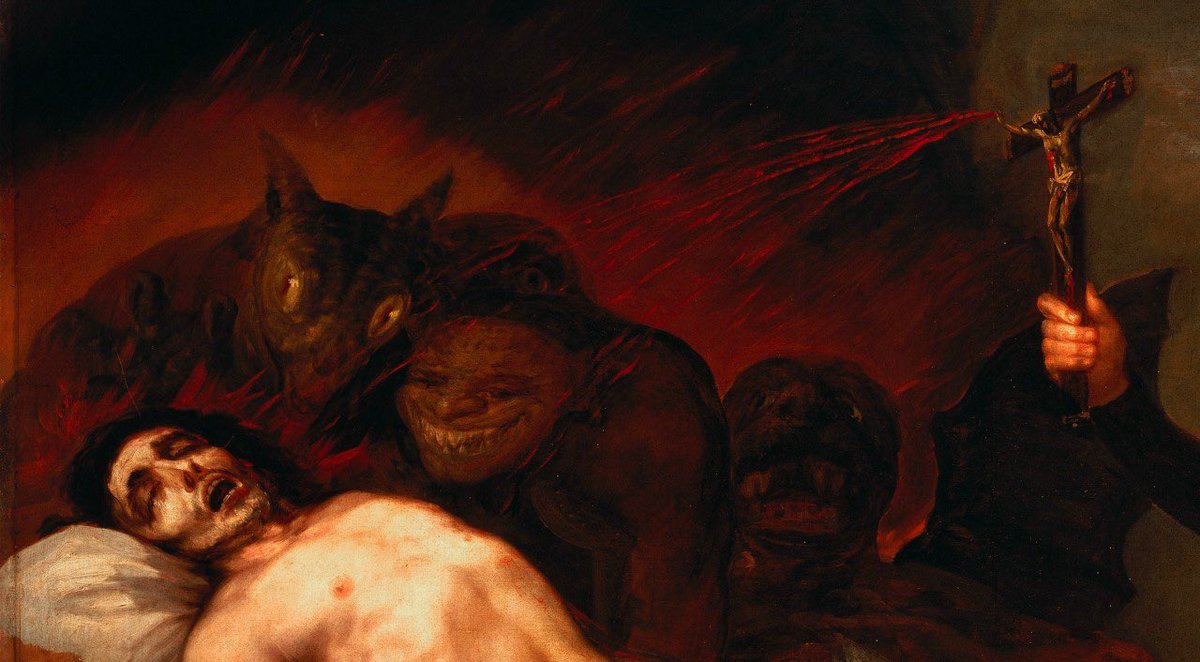 RT @sophrosyne666: Saint Francis Borgia at the Deathbed of an Impenitent, 1788, (detail) — Francisco de Goya https://t.co/RjPjYYfSuF