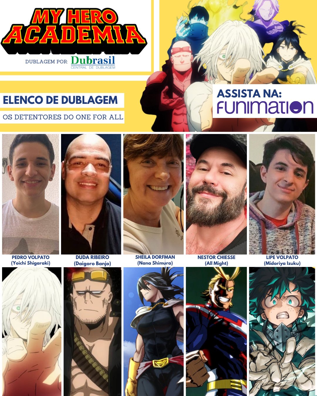 Dublagem de My Hero Academia é confirmada pela Funimation