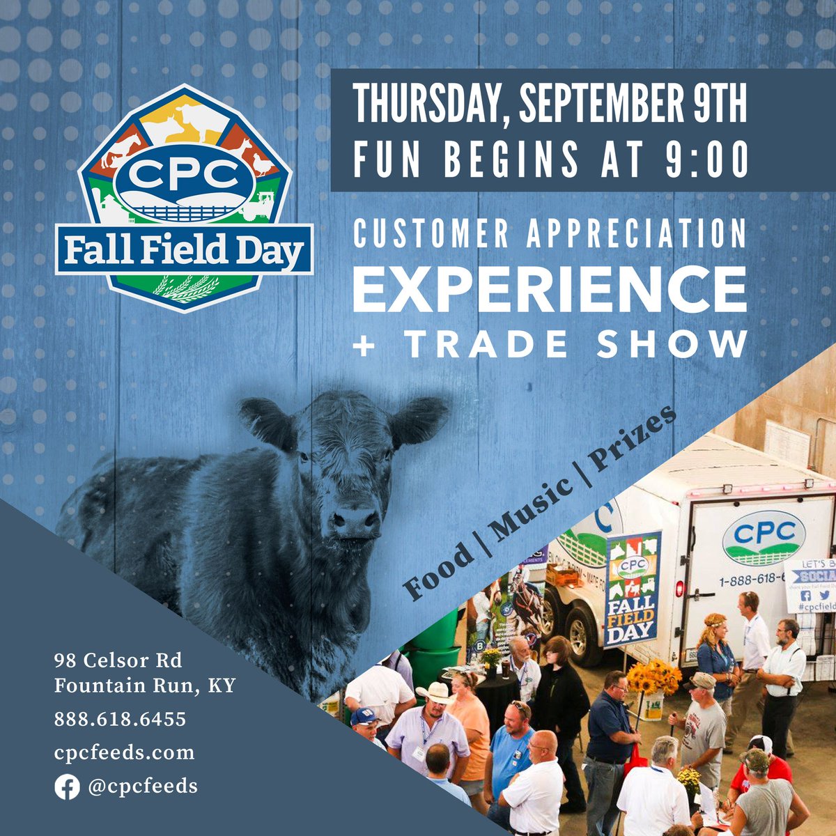 🚨 Mark Your Calendars 🚨

Join us on Thursday, September 9th starting at 9 am for the full customer appreciation experience. From the one day specials to the live music, everything you love about Field Day is BACK! #cpcfieldday
