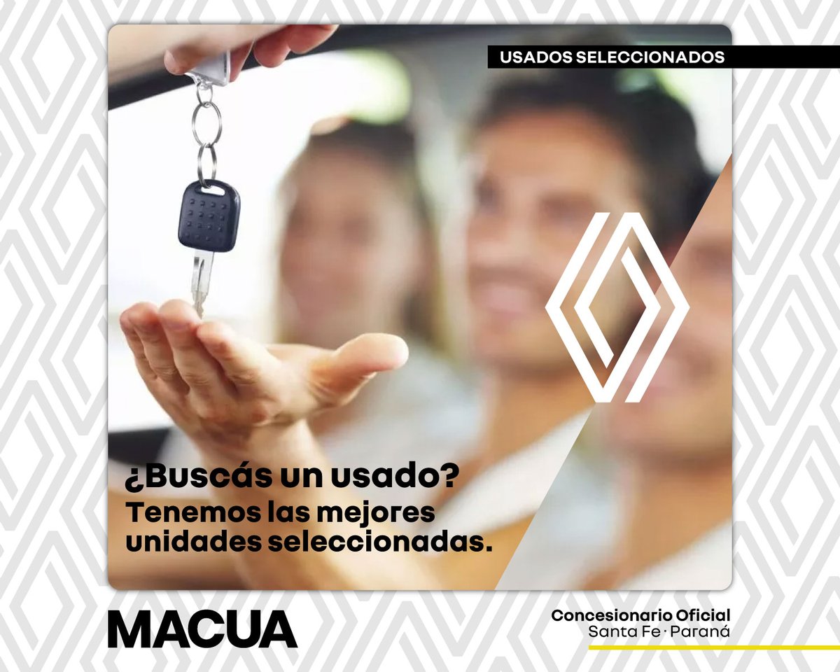 MacuaRenault's tweet photo. Si estás buscando tu primer auto, renovar el que tenés o sumar otro a tu familia, te contamos que tenemos las mejores unidades del mercado, con la mejor financiación y al precio ideal. Consultanos.
.
  #macua #renault #usados #usadosseleccionados #multimarca https://t.co/EMOGrtAzCd