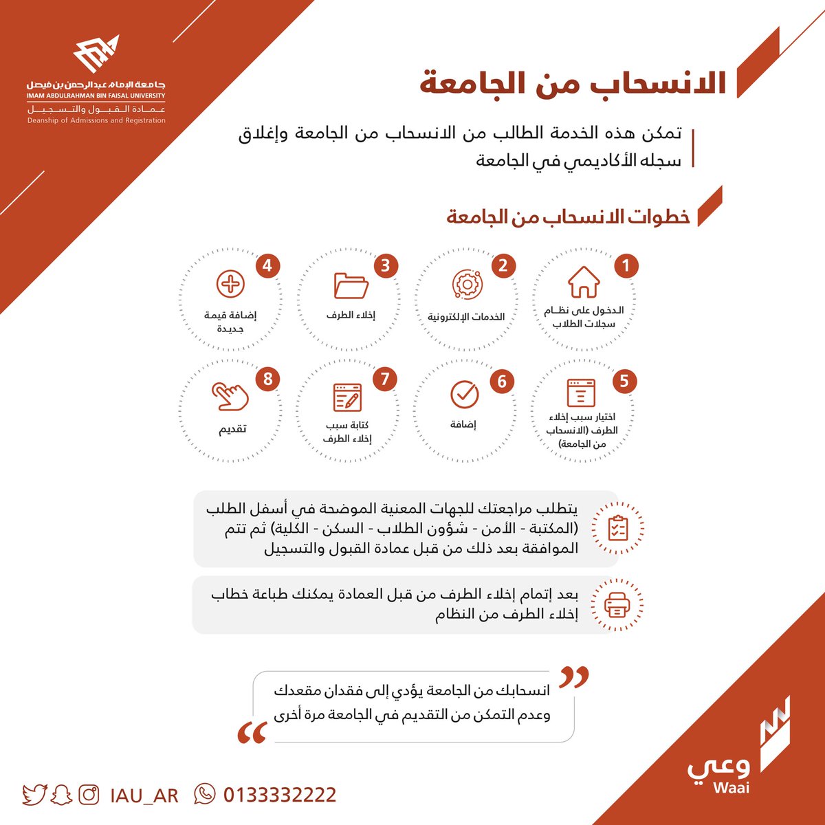 عمادة القبول والتسجيل Auf Twitter عليك عدم رفع طلب إنسحاب إخلاء طرف من جامعتك قبل اخذ الموافقة النهائية من الجامعة المحول لها