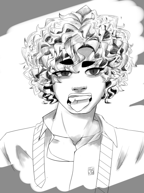 hyzkoa's tweet photo. hair practice with amaimon from ao no exorcist 👑 https://t.co/eNHEuSwipW