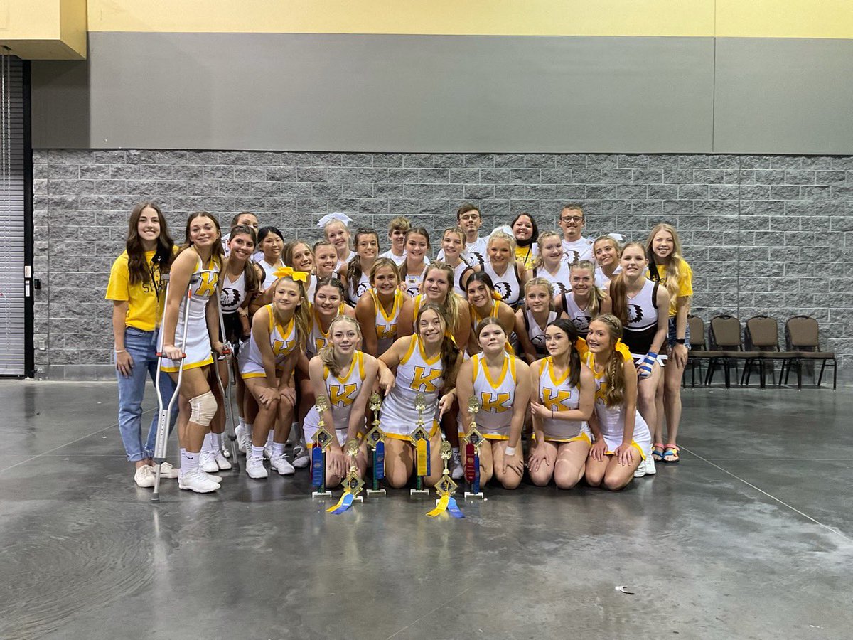 kickapoo_cheer's tweet image. What a great 4 days of camp we had! We are so incredibly proud of these ladies and gentlemen and can’t wait to continue to have a great season!!✨🥇💛🤎