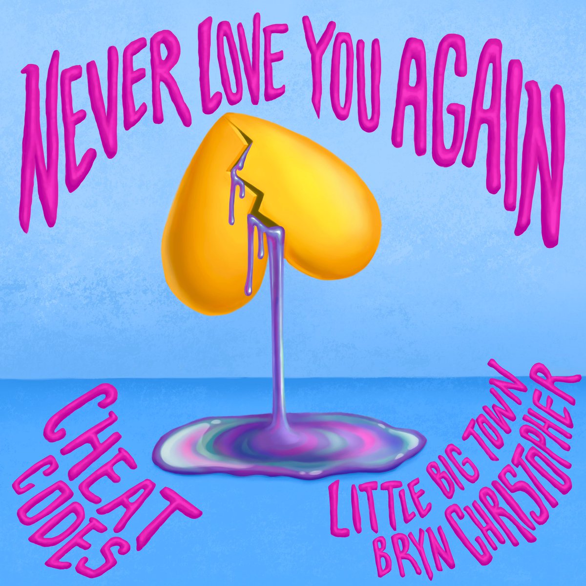 CheatCodesMusic's tweet photo. ‘NEVER LOVE YOU AGAIN’ THIS FRIDAY. 💛 w/ @littlebigtown @BrynChristopher 

giving away merch and hyperx headphones to celebrate..

all you have to do is send us a screenshot of you pre-saving the song. 

picking 5 winners on Monday. link in bio :) https://t.co/oGPcd2sBer