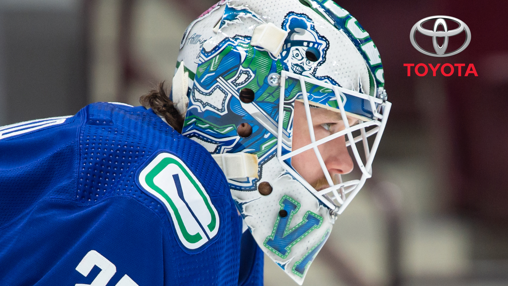 NHL on X: We can't get enough of Thatcher Demko's unreal helmet