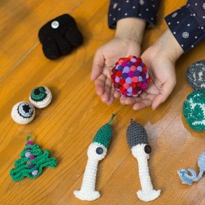 It is #SciArtPortfolioWeek! Very excited to participate. I'm a retinal researcher who likes to crochet and create 3D scientifically accurate models and toys 👁️🧠🔬 Looking forward to share all the awesome sciart work this week #sciart #crochet #science