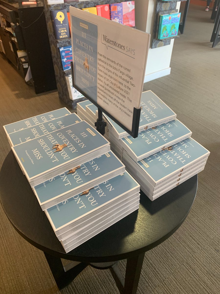 Delighted to see the guidebook I wrote on my hometown displayed so prominently at Waterstones in Coventry. Thanks @waterstones_cov More info here: 111places.com/111-places-in-…