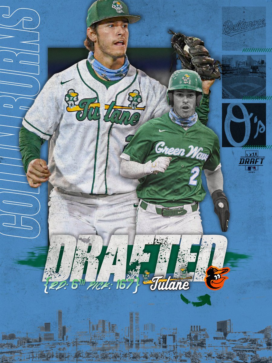 GreenWaveBSB's tweet photo. NOLA ⏩ Baltimore

Congrats to our dude Collin Burns on getting selected in the 6⃣th round by the @Orioles!

#RollWave 🌊⚾️ | #ProWave https://t.co/IHiHcIdM7H