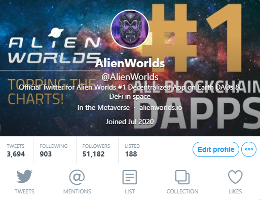 Alien Worlds Official tweet media