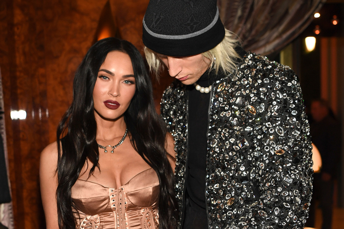 Megan Fox dazzles in nude corset dress for date night with Machine Gun Kelly