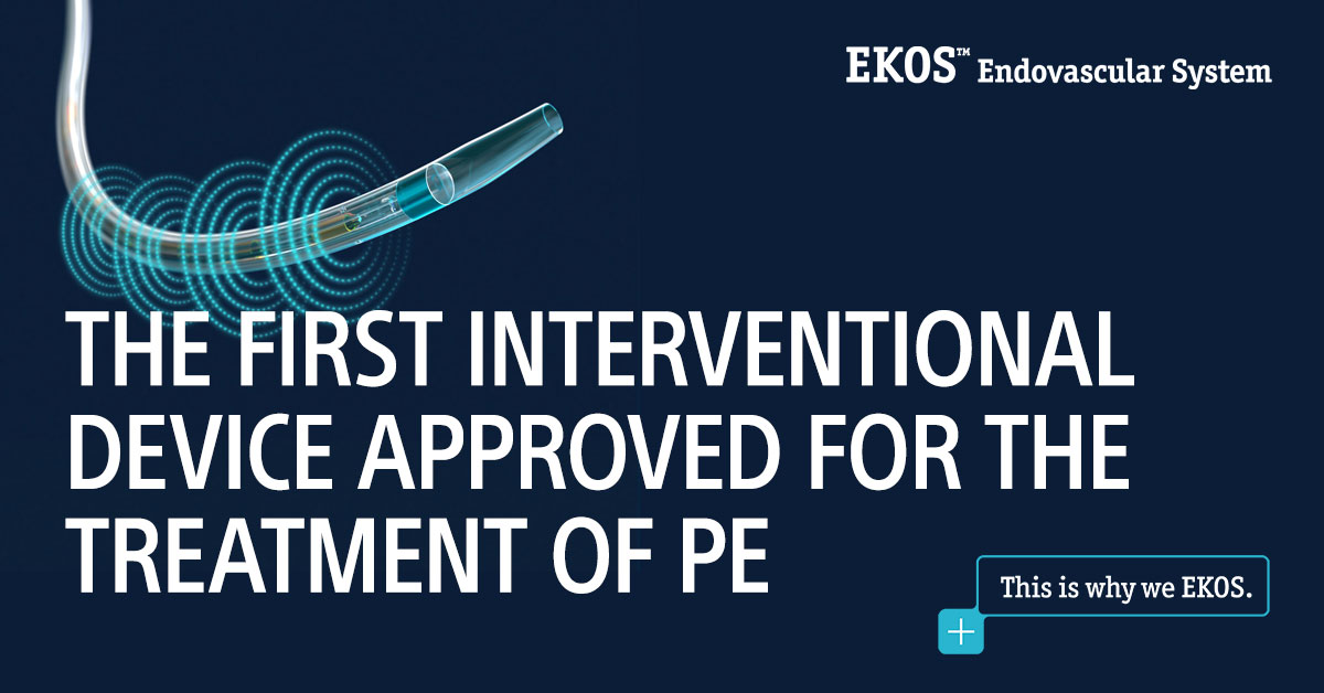 #DYK EKOS was the 1st interventional device approved for the treatment of PE? Since then, over 75,000 patients have been treated. Tag me in your #whyweEKOS cases.