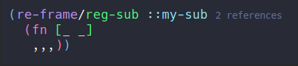 ericdallo's tweet image. Latest clojure-lsp show references lens for keyword definitions, e.g. re-frame🚀
clojure-lsp.github.io/clojure-lsp/
#clojure #clojurelsp #LSP #EmacsIDE