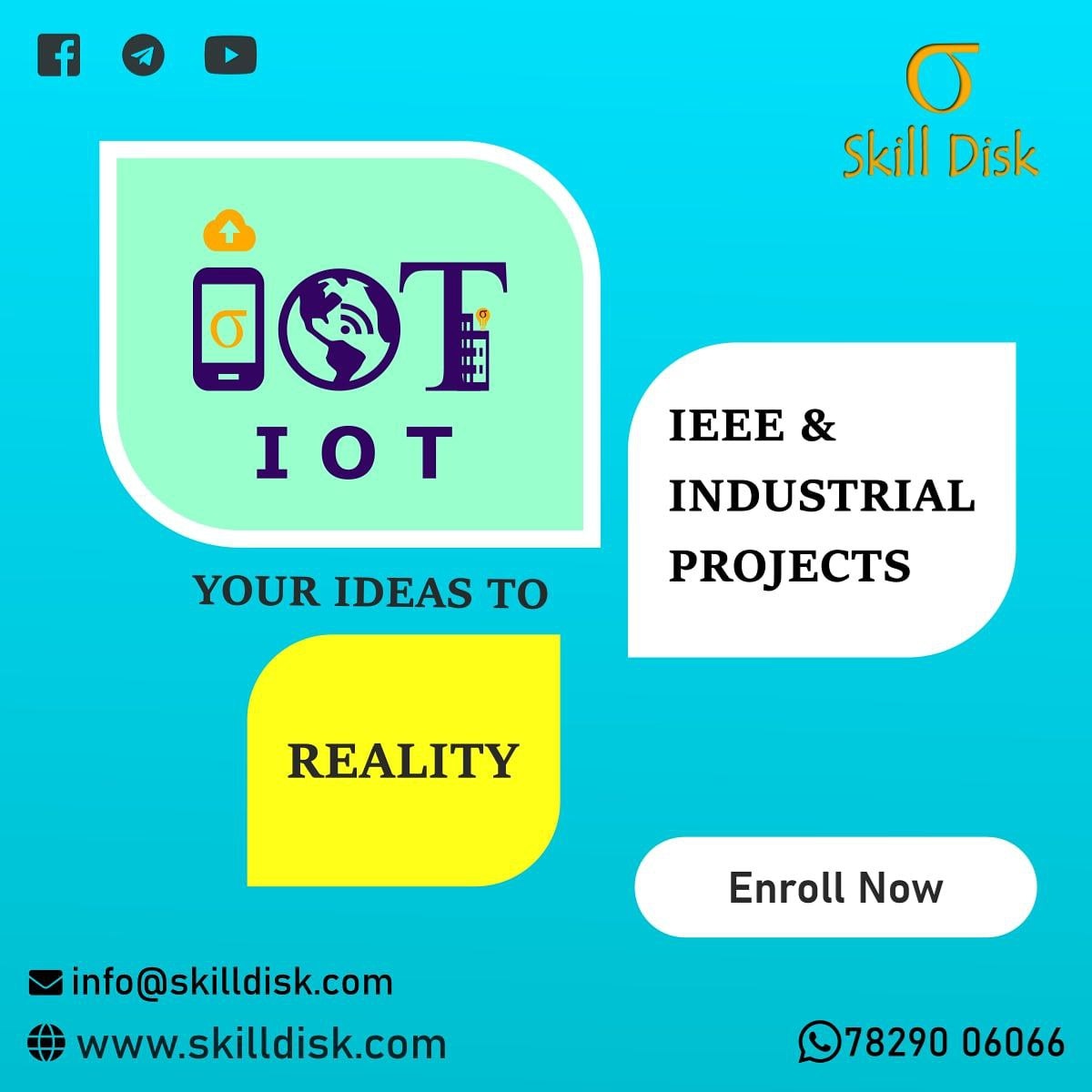 skilldisk's tweet image. Are you confused how to Choose a project that can make you industry ready and fetch you the job easily ?
Call or drop us a message for the free guidance.