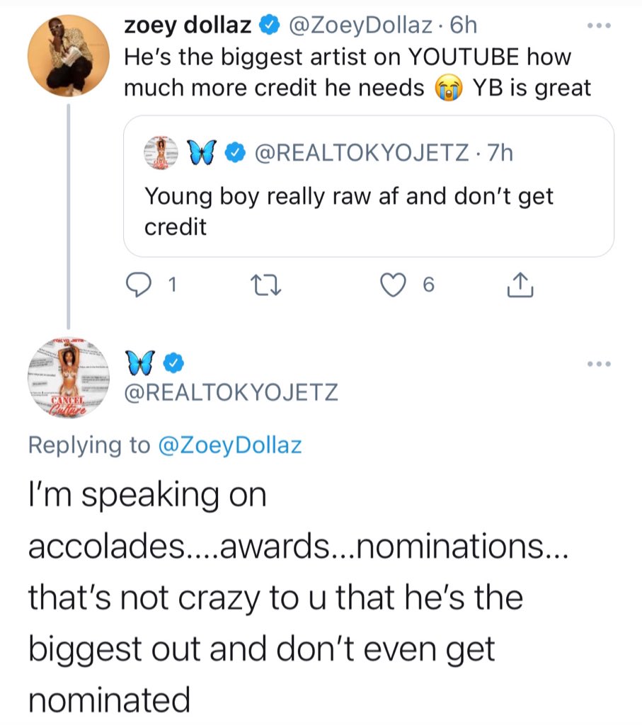 Tokyo Jetz shows some love to NBA YoungBoy and says how the industry doesn't give him enough credit