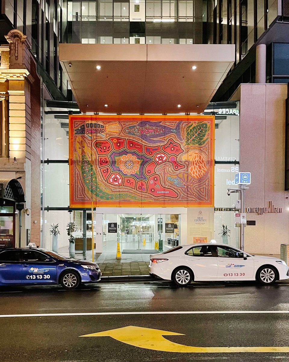 KevinVizzutti's tweet image. A highlight of #naidoc2021 in Perth has been these large-scale artworks installed at government offices around the city. Why not make them permanent?
