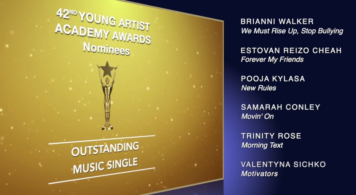 SamarahConley's tweet image. Thank you @YoungArtistAwds for the Outstanding Music Single nomination for my song Movin’ On.

Congrats to all of the nominees!
.
.
.
.
.
#42YAA #youngartistawards #recordingartist #singer #singersongwriter #musician #movinon #Spotify #spotifyplaylist #imwithtake3talent