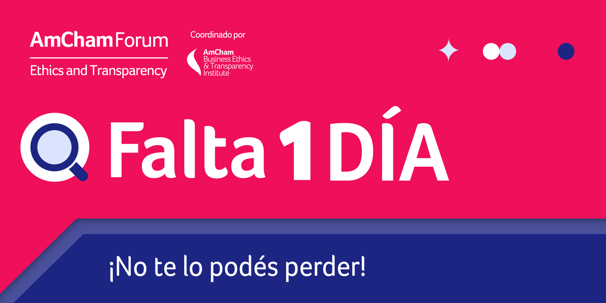AmChamArgentina's tweet photo. ⏱MAÑANA a esta hora comienza el #AmChamEthicsForum⚖️

Escuchá a diversos expertos del sector público y privado debatir sobre cómo construir una Argentina más ética y transparente.

¡Registrate ahora!
👉https://t.co/DBBtMd8BjS
 
📆14/7 - 9:30 a 12:30hs
#AmChamEthics #AmChamForums https://t.co/dJkwIdMcT9