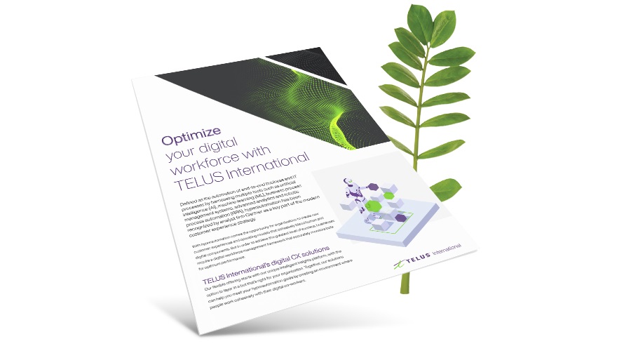 TELUS_Digital's tweet photo. In this brochure, learn how to optimize the performance of your #RPA to meet your business goals. https://t.co/42P4A6HrDM https://t.co/6OzdHkLKtj