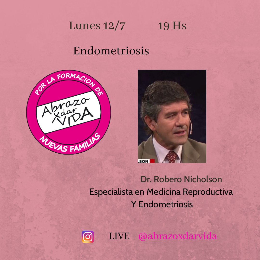 Hoy lunes 12/7 19 hs hablamos en nuestro Instagram de endometriosis y fertilidad
#siduelenoesnormal
