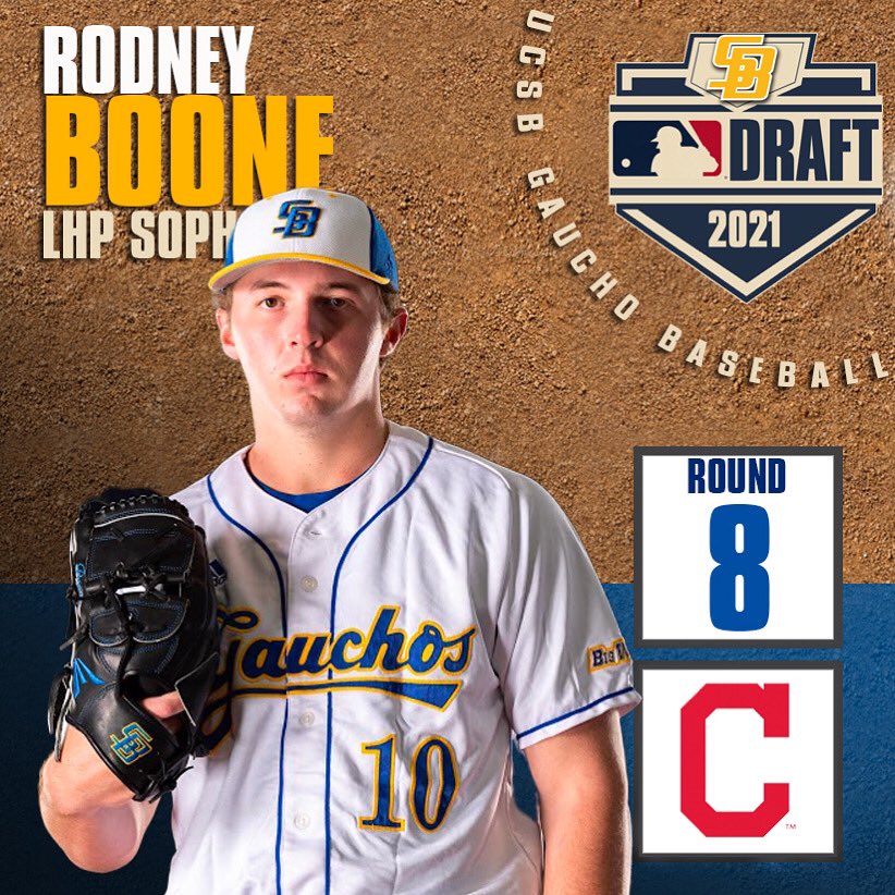 UC Santa Barbara Baseball on X: Congratulations to @Rodboonejr who has  been selected in the 8th round by the @indians !! 🎉 Boone will be joining  former Gaucho greats Shane Bieber and