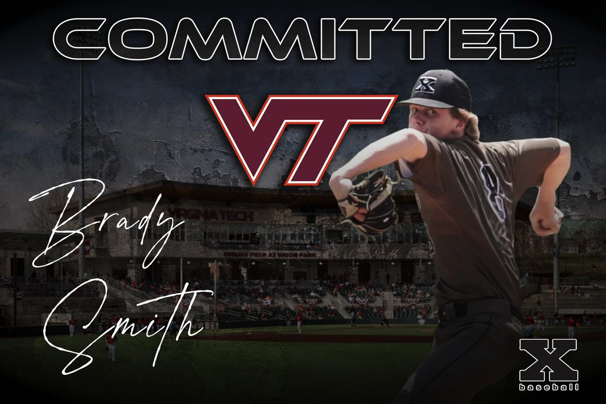 We interrupt MLB Draft action to congratulate ANOTHER eXposure player off the board!! 2022 Brady Smith has officially committed to Virginia Tech!! Congrats to Brady and his family!!! #✖️boy