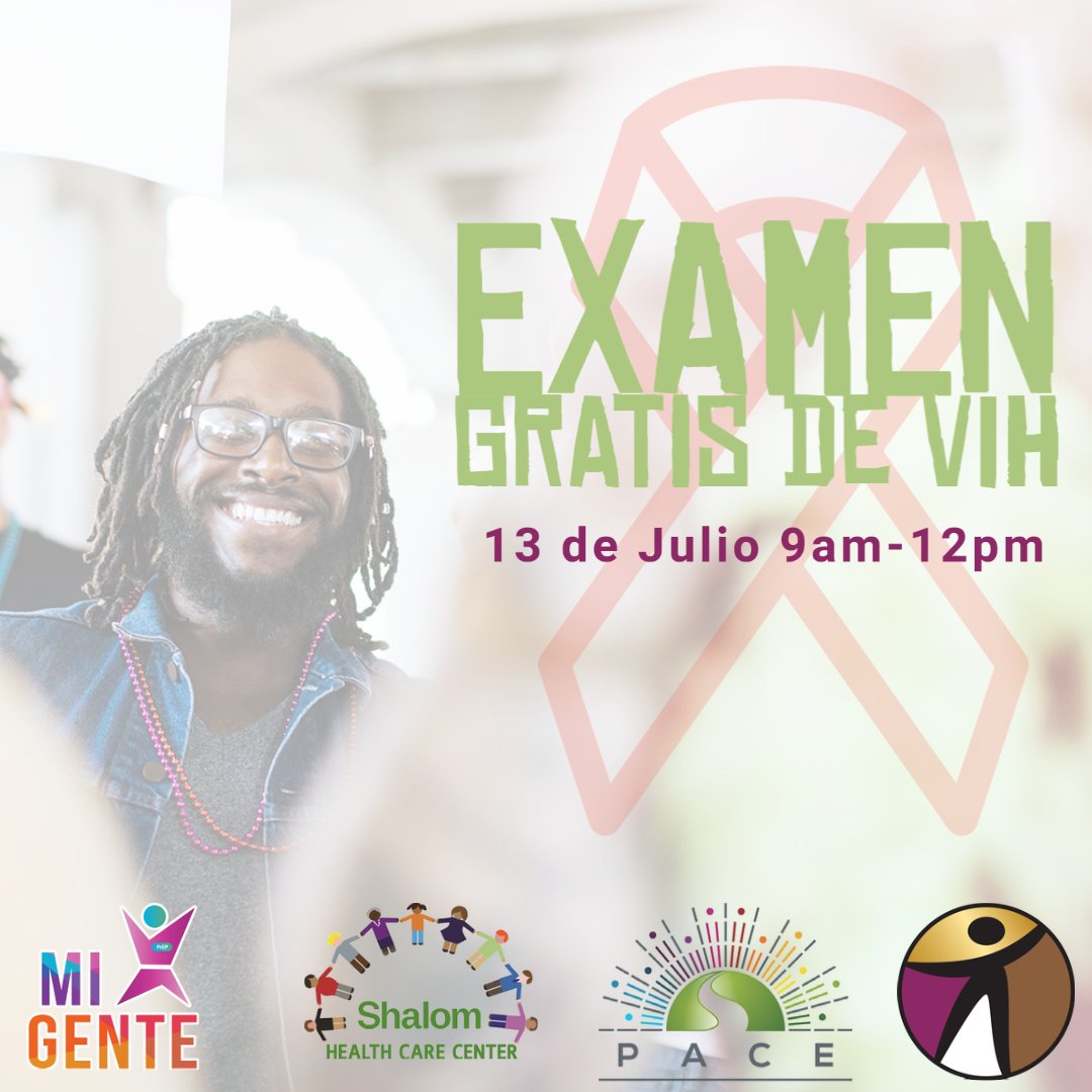 Únase a nosotros mañana 13 de julio para nuestro Pop-Up mensual en PACE (2855 N Keystone Ave # 170, Indianapolis, IN 46218) para pruebas de VIH gratuitas. Es 100% confidencial y obtiene sus resultados en 5 minutos. #atulado #migenteprep #latinx #comunidadunida