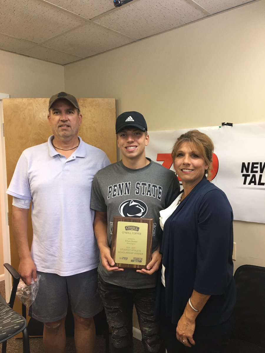 Congratulations to Wilmington’s Ethan Susen for winning the <a href="/ONeill_Coffee/">O'NeillCoffeeCompany</a> 2020-21 Student Athlete Scholarship! Mom and a Dad (Sheila and Brad) joined us in the studio to celebrate. <a href="/ethan_susen/">Ethan Susen</a>