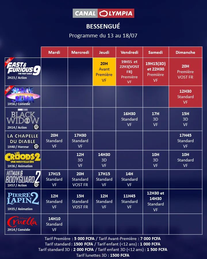 BenBAYOKE's tweet photo. PROGRAMME DE LA SEMAINE #CANALOLYMPIA & #CINEMAEDEN DOUALA BESSENGUE
#MOVIEADDICTED
#DOPE
#DOUALACESTLAPUISSANCE
#DCLP
#DLAOUT https://t.co/s0qdfX3vro