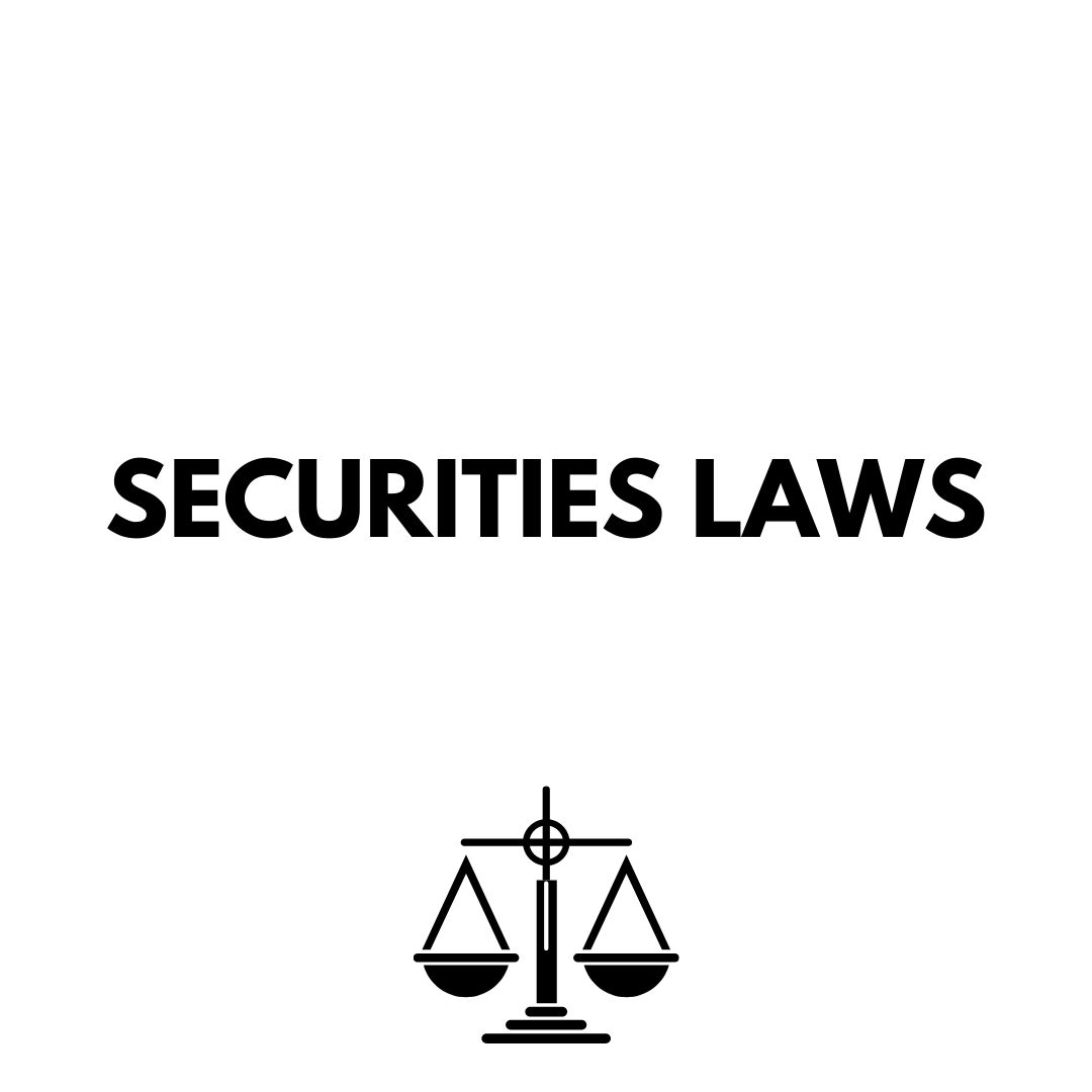 TakeacaseC's tweet image. Securities laws are the laws and regulations governing financial instruments such as stocks, mutual funds, and bonds.