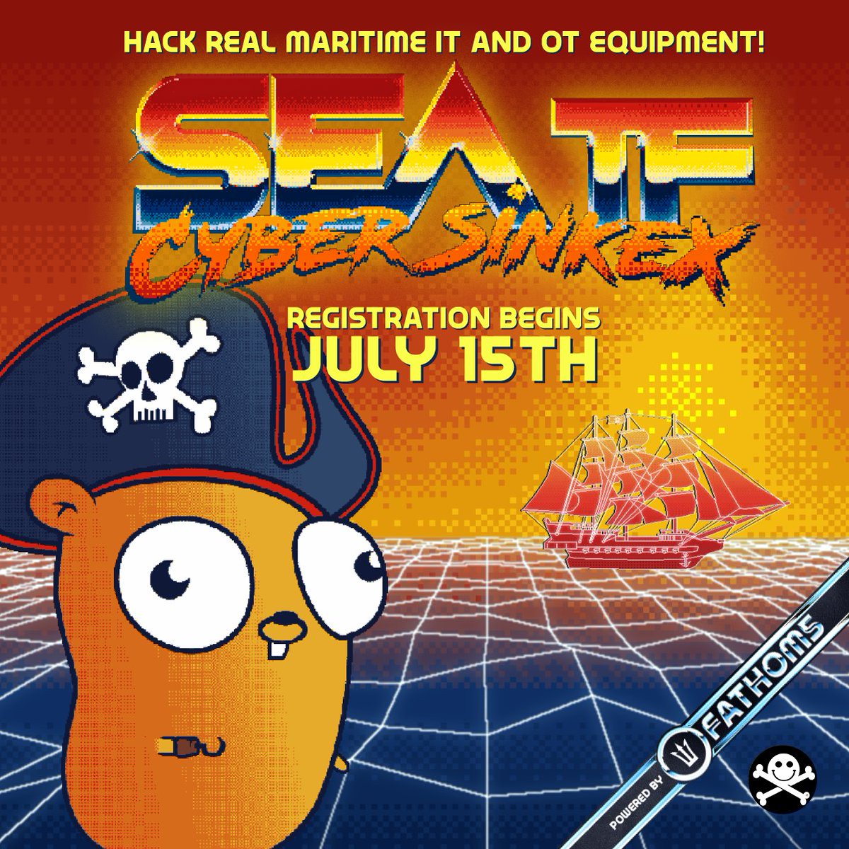 Fathom5_co's tweet photo. Registration for our #SEAtf Cyber SINKEX challenge at #DEFCON29 opens in 3 short days! Can you hack the ship? https://t.co/4JEC0FAa1n https://t.co/FxVu3Y0d5x
