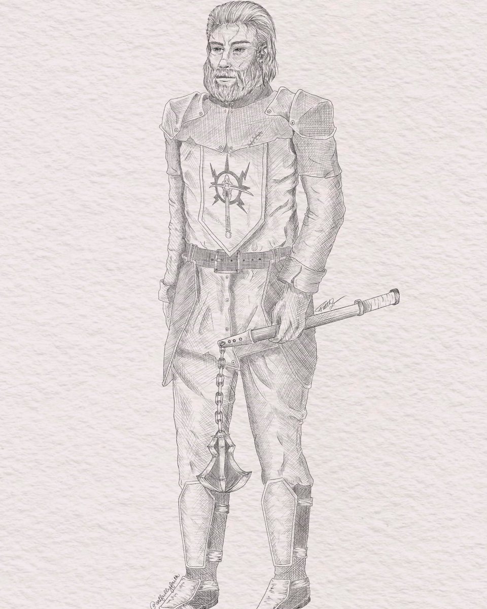 tipporoo's tweet photo. Griffon Everson- My peace domain cleric/fighter! 
Roughly 20,000 brush strokes and 10 hours later, he’s finally finished! 
I wish he didn’t look so stiff, but I’ll do better next time!!
.
.
.
.
.
.
.
#dnd #dungeonsanddragons #oc #cleric #art #artist #dndart #fantasyart #rpg https://t.co/Rksnse7f9j