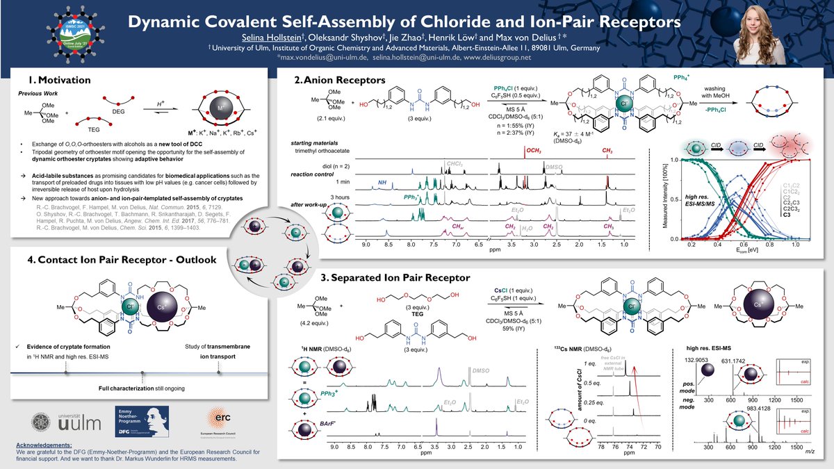 Selina Hollstein (@selina_hllstn) on Twitter photo Happy to present our work on the self-assembly of anion and ion-pair receptors using the dynamic covalent chemistry of orthoesters. <a href="/mvdelius/">Delius Lab 🇪🇺🇺🇦</a> 
<a href="/ismsc2021/">ISMSC2021</a> #ISMSCPoster #poster83 Happy to present our work on the self-assembly of anion and ion-pair receptors using the dynamic covalent chemistry of orthoesters. <a href="/mvdelius/">Delius Lab 🇪🇺🇺🇦</a> 
<a href="/ismsc2021/">ISMSC2021</a> #ISMSCPoster #poster83