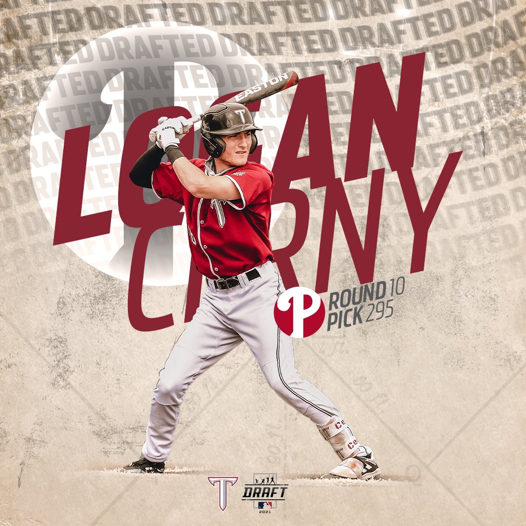 TroyTrojansBSB's tweet photo. Philly Bound‼️

@logancerny_ is headed to the @Phillies after being selected in the 10th round of the MLB Draft. 

#OneTROY ⚔️⚾️ https://t.co/FHlssTRu1r