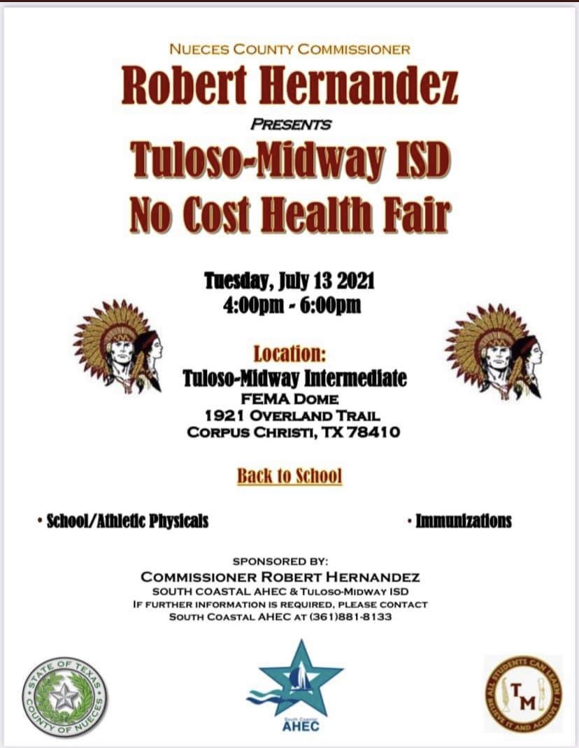 Free Physicals Tuesday 4-6 pm @ TM Intermediate School