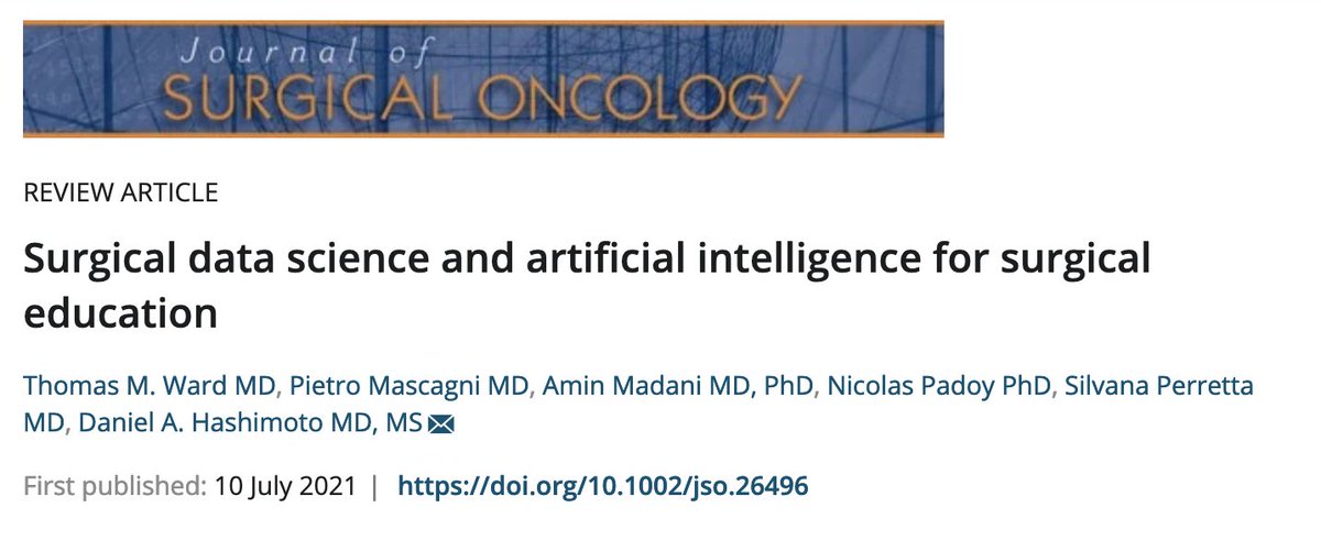 MGH SAIIL (@mghsaiil) on Twitter photo New <a href="/MGHSurgery/">Mass General Surgery</a> <a href="/IrcadFrance/">IrcadFrance</a> <a href="/IHUStrasbourg/">IHU Strasbourg</a> <a href="/UHN/">University Health Network</a> collab published in <a href="/WileyHealth/">Wiley Clinical Health</a> in Journal of Surgical Oncology on #surgicaldatascience #AI for #SurgEd from <a href="/thomas_m_ward/">Thomas Ward</a> <a href="/p_masca/">Pietro Mascagni</a> <a href="/aminmadaniMD/">Amin Madani MD PhD</a> <a href="/CammaLab/">CAMMA</a> <a href="/SilvanaPerretta/">Silvana perretta</a> <a href="/Laparoscopes/">Dan Hashimoto, MD MS FACS</a>
onlinelibrary.wiley.com/doi/10.1002/js… New <a href="/MGHSurgery/">Mass General Surgery</a> <a href="/IrcadFrance/">IrcadFrance</a> <a href="/IHUStrasbourg/">IHU Strasbourg</a> <a href="/UHN/">University Health Network</a> collab published in <a href="/WileyHealth/">Wiley Clinical Health</a> in Journal of Surgical Oncology on #surgicaldatascience #AI for #SurgEd from <a href="/thomas_m_ward/">Thomas Ward</a> <a href="/p_masca/">Pietro Mascagni</a> <a href="/aminmadaniMD/">Amin Madani MD PhD</a> <a href="/CammaLab/">CAMMA</a> <a href="/SilvanaPerretta/">Silvana perretta</a> <a href="/Laparoscopes/">Dan Hashimoto, MD MS FACS</a>
onlinelibrary.wiley.com/doi/10.1002/js…