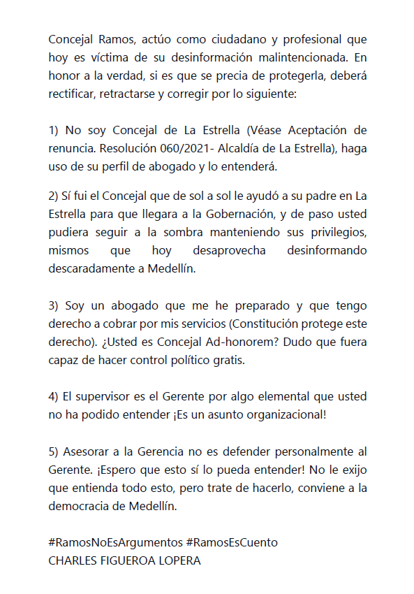 CharlesFiguero's tweet photo. @AlfredoRamosM #RamosNoEsArgumentos #RamosEsCuento https://t.co/7BnEg7rVG7