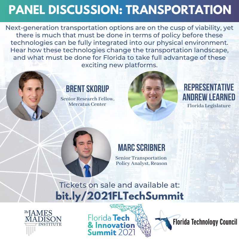 JmsMadisonInst's tweet photo. During #JMITechSummit2021 we'll discuss next-generation of transportation with @bskorup Rep @AndrewLearned and @marcscribner.
Don't miss out!
https://t.co/KZn5cfvaqD #flapol https://t.co/2ZCpgN7UBy