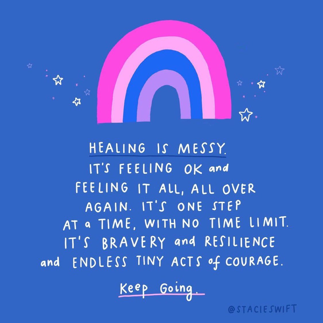 1N5_org's tweet photo. Just. Keep. Going. 
#mondaythoughts #MondayVibes #Healing https://t.co/xy2ksi0CIU