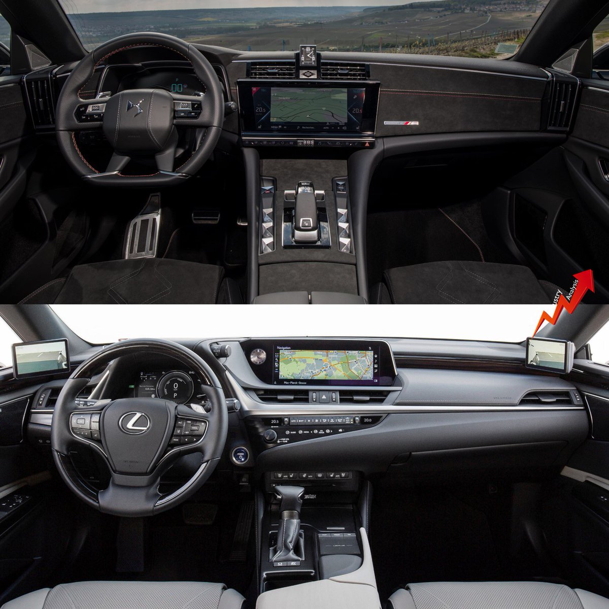 Battle of non-German executive sedans: the French DS9 (made in China) vs the Japanese Lexus ES (distant cousin of the Toyota Camry). 

What’s your favorite? #carindustryanalysis #felipemunoz #ds9 #lexuses #lexus #dsautomobiles #premiumcar