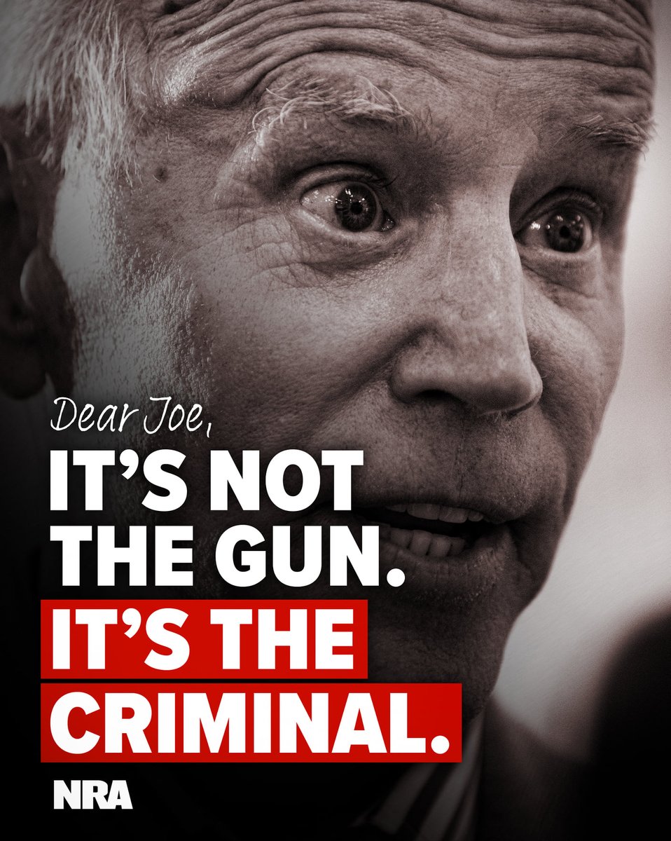 MikeGoodlander's tweet photo. It's not the gun, it's the criminal! #NRA https://t.co/wBuD0L70MV