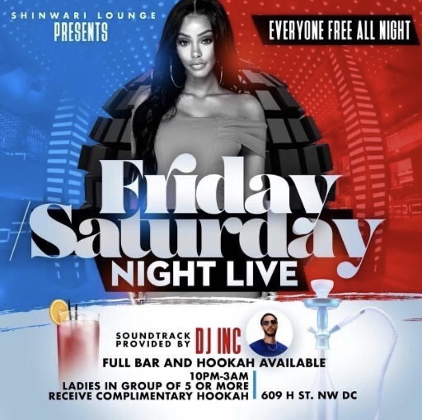 Relllegacy's tweet photo. “ SATURDAY &amp; FRIDAY NIGHT LIVE “ Ladies FREE @ Door FELLAS FREE @ DOOR💯🚫🧢 #(GROUPS OF 5 OR MORE LADIES GETS FREE HOOKAH) 🤫 FOR TABLES &amp; BOTTLES PRICES Text “BOTTLES” To 202.569.9282 @Relllegacy_mgm @rellpromotions #Relllegacy_mgm #isnthehost #Rellpromtions #6stnw #turnt https://t.co/B80w921gDP