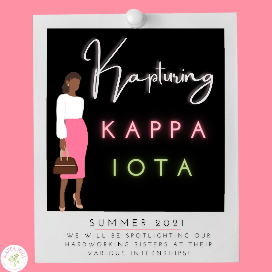 This summer, we are #KapturingKI in action at their internships! Over the next couple of weeks, join us as we highlight our sisters working hard at their various internship sites. 💖💚