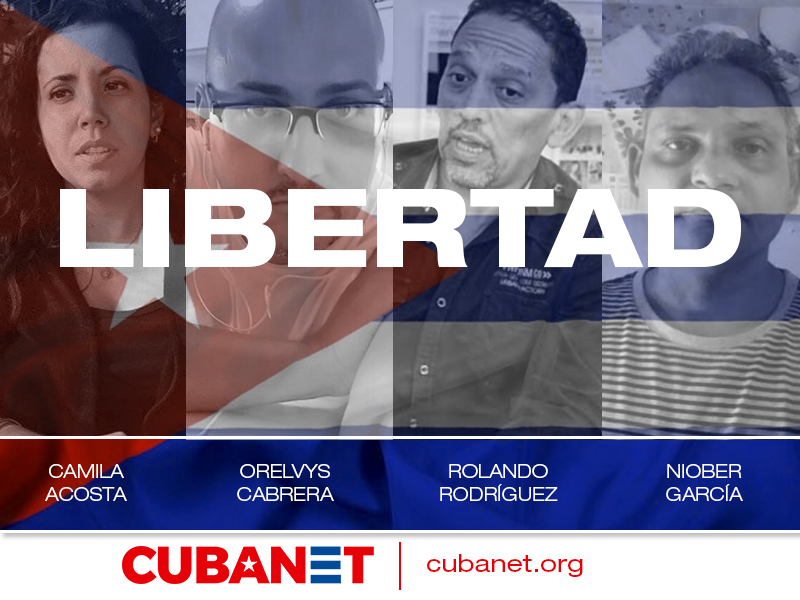 CubanetNoticias's tweet image. #SOSCuba 🚨 Exigimos la liberación de nuestros periodistas y colaboradores, detenidos por el régimen cubano por informar de la realidad en la Isla.
◾ @CamilaAcostaCu 
◾ Rolando Rodríguez Lobaina
◾ @NioberGarcia
◾ Orelvys Cabrera

#CubaLibre #cubaSOS
