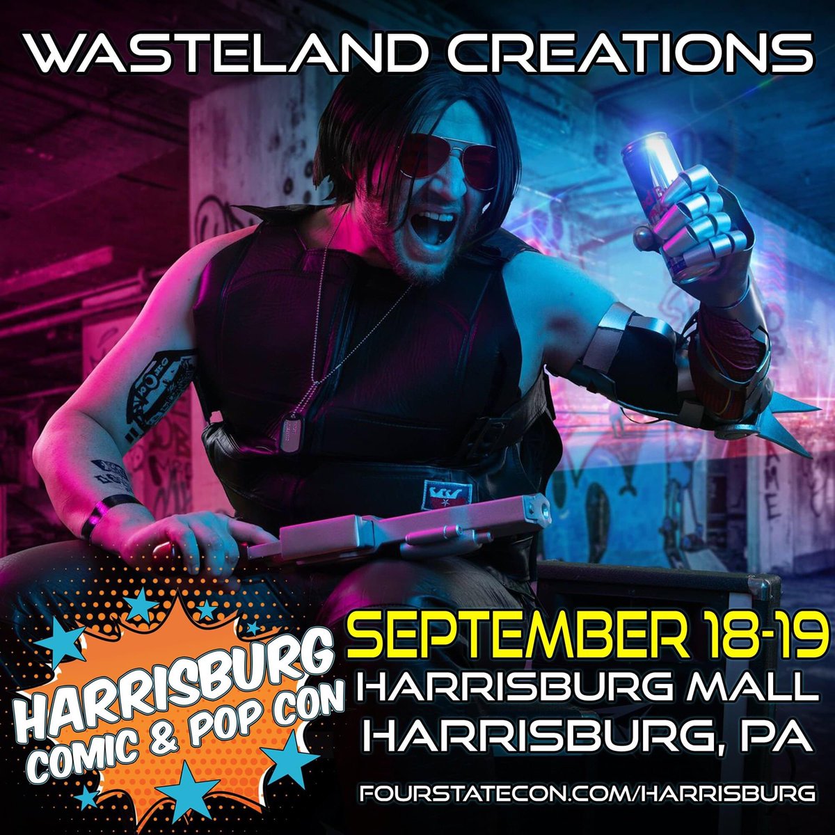 4statecomiccon's tweet image. Wasteland Creations will be appearing at the Harrisburg Comic &amp;amp; Pop Con, Sept 18-19! #cosplay #harrisburg #comiccon
